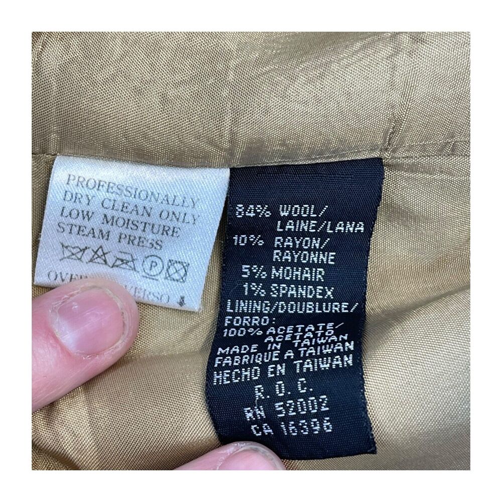 Liz Claiborne Jacket Sweater Blazer Women's 10 Beige Hidden Zip Long Sleeve - Picture 8 of 8